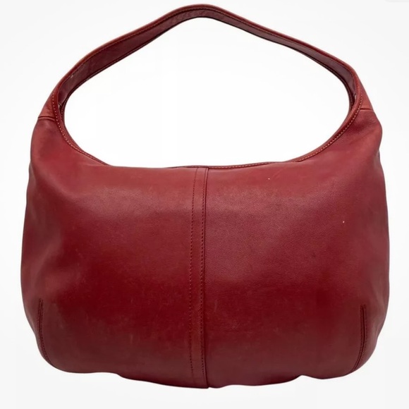 Coach Handbags - Vintage Coach Deep Red Leather Ergo Hobo Bag